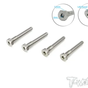 T-works Kyosho 64 Titanium Screw Type Shock Pin Set (MP11/MP10/MP10T/MP10E/MP9 TKI4/3) LT 2pcs. RT 2pcs.